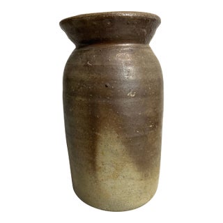 Antique North Carolina Salt-Glazed Stoneware Crock, Randolph-Moore County, C. 1880 For Sale