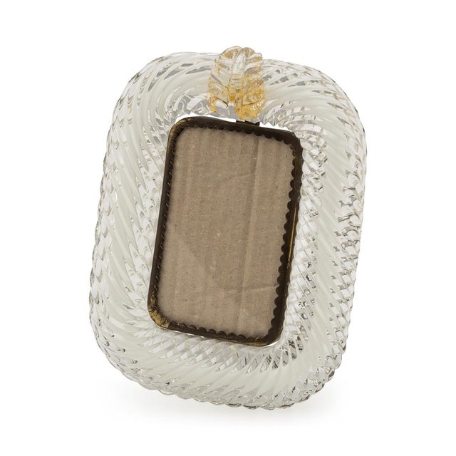 20th Century Italian Venetian Glass Photograph Frame attributable to Barovier & Toso., 1950s For Sale - Image 14 of 14