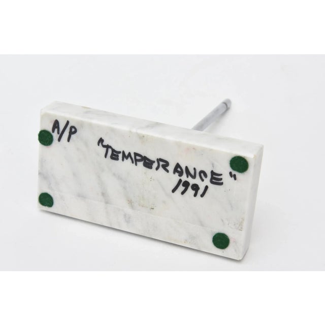1991 James David Berenson Signed Silver, Bronze and Marble Sculpture Entitled "Temperance" Limited Edition For Sale - Image 10 of 10