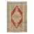 Mid 20th Century Turkish Oushak Rug in Orange Red, Light Green, Warm Taupe and Cream Colors For Sale