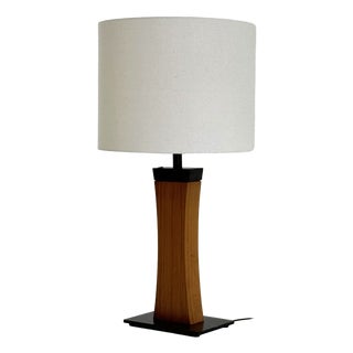 Mid-Century Modern Italian Teak Table Lamp, 1970s For Sale