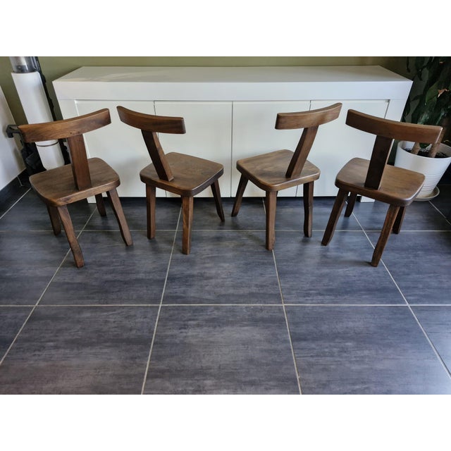Brutalist Model T Chairs from Olavi Hanninen, Finland, 1960s, Set of 4 For Sale - Image 10 of 11