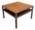 Mid-Century John Widdicomb Walnut Square Cocktail Table With Open Shelf For Sale