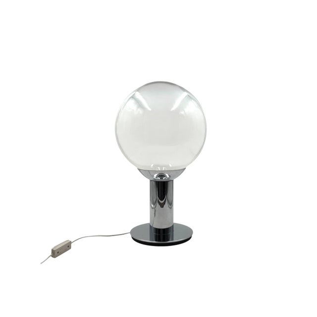 Vintage French Space Age Chrome Table Lamp, 1970s For Sale - Image 6 of 6