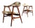 Danish Modern Side Chairs in Southwestern Print, Denmark For Sale