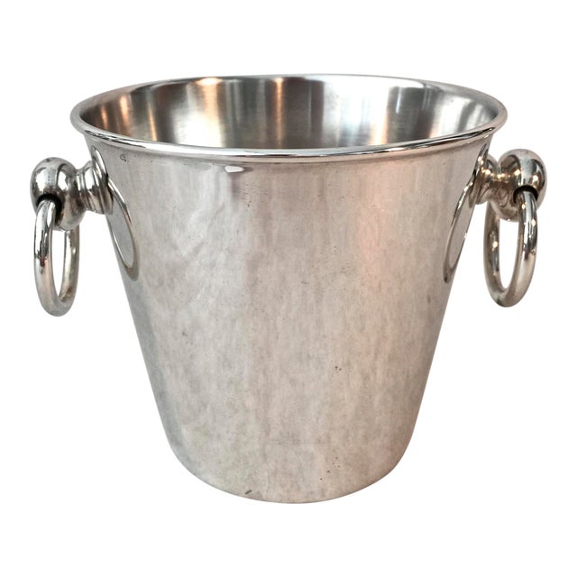 1980s Vintage Silver Pottery Barn Small Ice Bucket Chairish