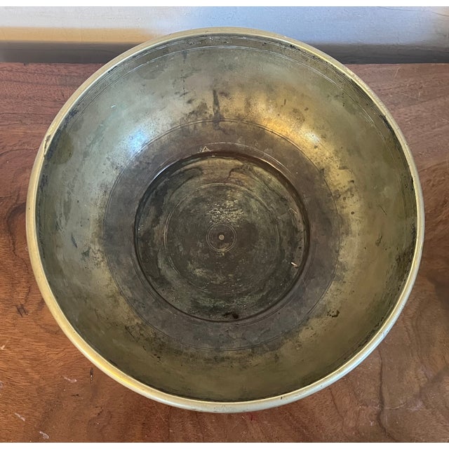 Antique 18th Century Dutch Brass Footed Fruit Bowl For Sale - Image 9 of 18