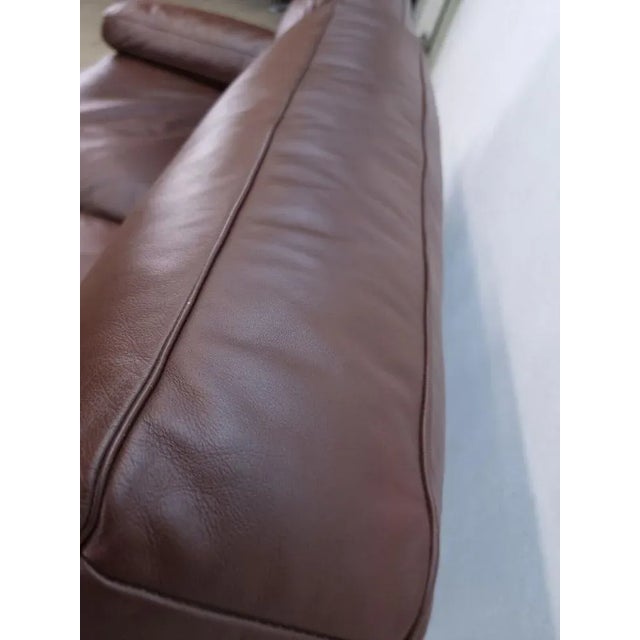 Set of Sofa and Stool in Leather by Tito Agnoli for Poltrona Frau For Sale - Image 5 of 13