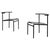 Set of Mid-Century Italian Black Steel Leather Cafè Chairs by Starck for Baleri, 1980s For Sale