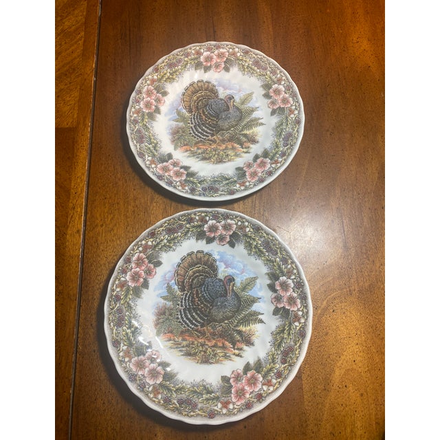 2000 - 2009 2 Churchill China Thanksgiving 8” Plates For Sale - Image 5 of 12