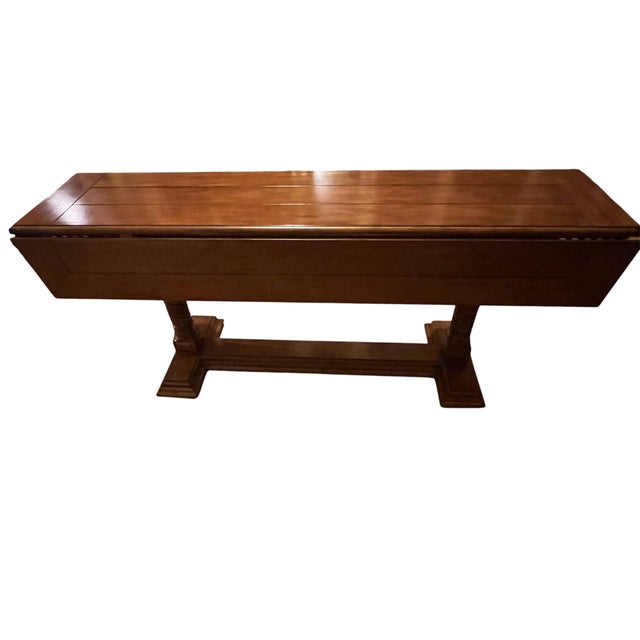Italian Sherrill Wooden Dining Console Table For Sale - Image 12 of 12