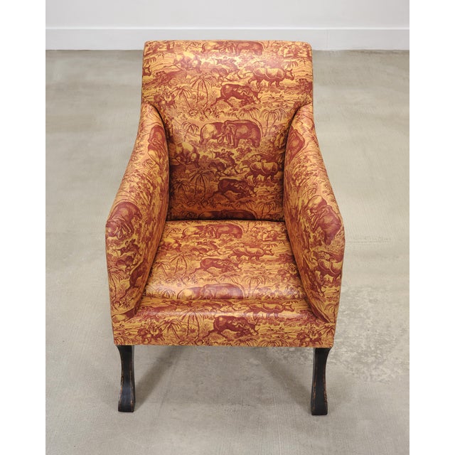 Rose Tarlow Regency Sabreleg Arm Chair With Safari Fabric For Sale - Image 16 of 18