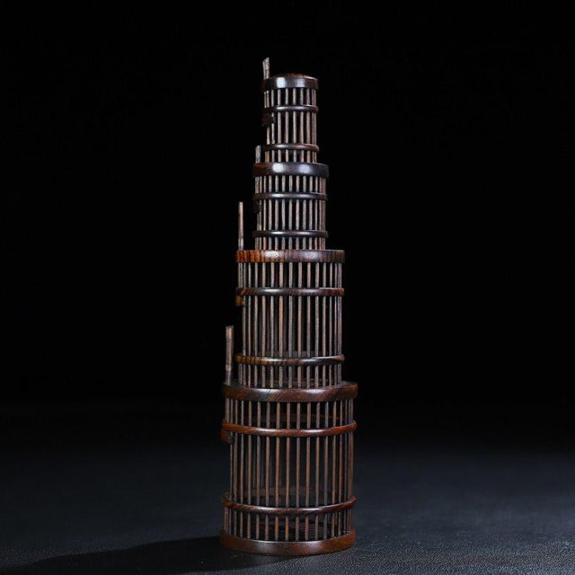Brown Huali Rosewood Cricket Cage Hand Piece For Sale - Image 8 of 9