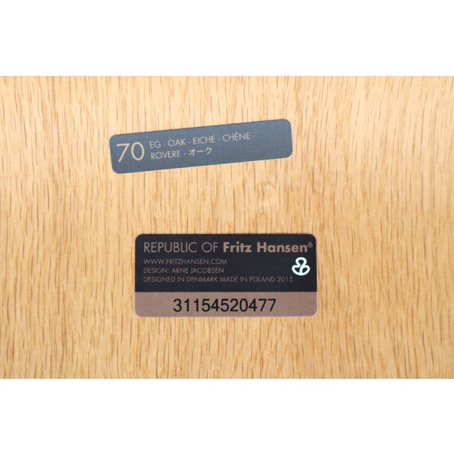 Mid-Century Danish Arne Jacobsen for Fritz Hansen Oak Series 7 Swivel Desk Chair For Sale - Image 18 of 18