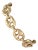 Large Puff 14k Yellow Gold Mariner Link Bracelet For Sale