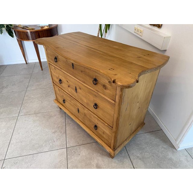 Three-Drawer Chest of Drawers in Softwood For Sale - Image 10 of 13