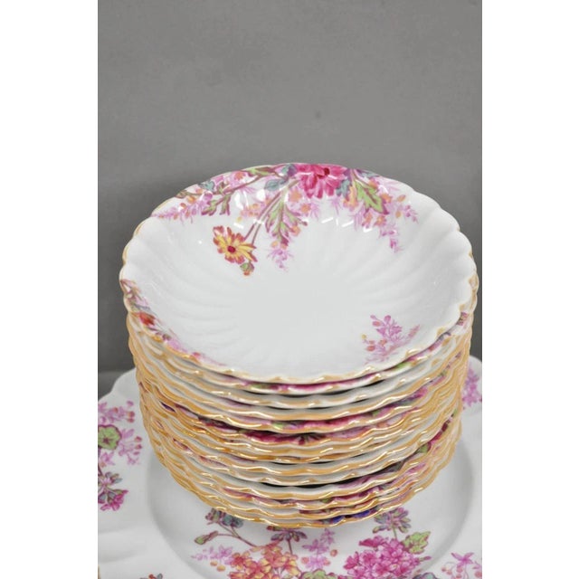 Mid 20th Century Mid 20th Century Spode England "Chelsea Garden" Bone China Porcelain Dinner Set of 51 Pc For Sale - Image 5 of 13