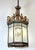 Neoclassical Antique Neoclassical Bronze & Etched Glass Ceiling Lantern For Sale - Image 3 of 11