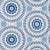 Sample - Schumacher Idris Embroidery Fabric in Blues For Sale