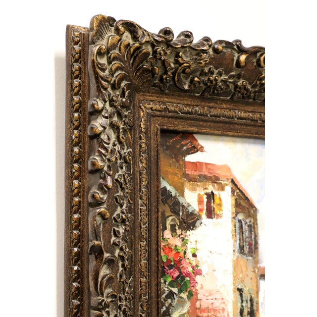 Impressionist Mid 20th Century Original Oil Impasto Painting on Canvas - Venetian Scene - Signed For Sale - Image 3 of 13