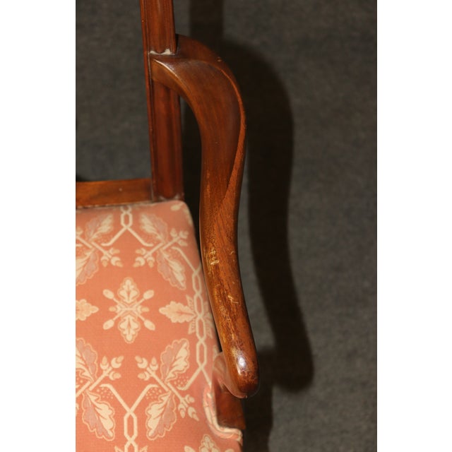 1950's Set 10 Chippendale Style Mahogany Dining Chairs For Sale - Image 10 of 12