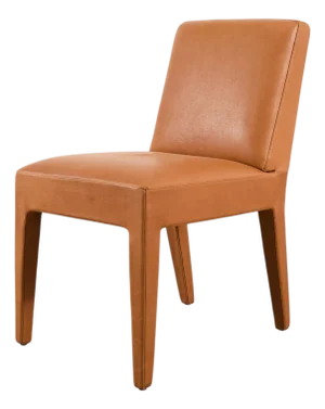 Ralph Lauren Italian Leather Mahogany Dalton Dining Chair