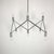 Kinkeldey chandelier i light structure with 9 light sources for e27 bulbs i 1960s i chrome-plated metal rods i the...