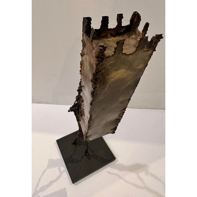 1960s Brutalist Mixed Metal Figure Sculpture For Sale - Image 9 of 10