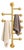 Brass Wall Mounted Towel Rack | Vertical Multi-Arm Towel Holder | Luxury Bathroom Decor | Modern Brass Towel Bar With Finials 36 Inches For Sale