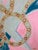 Teal Large Contemporary Abstract Acrylic Painting – Pink, Teal & Circular Motif For Sale - Image 8 of 11