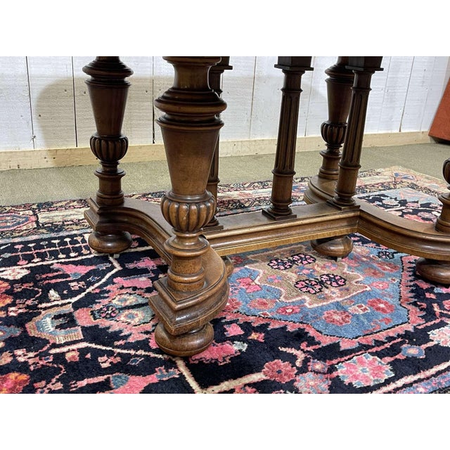 Early 20th Century Henri II Walnut Table with Extensions For Sale - Image 6 of 17
