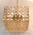 Mid-Century Modern Italian 1970s Sciolari Gold and Crystal Disk Geometric Cube Chandelier For Sale - Image 3 of 10