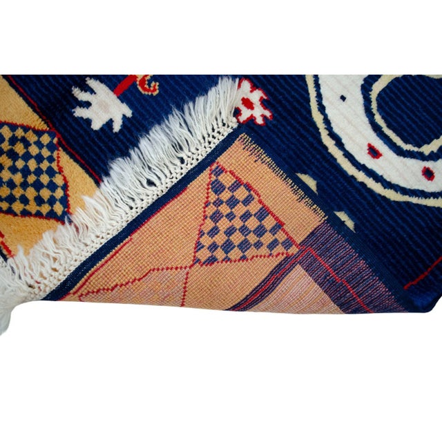 Hand-Knotted Vintage Turkish Rug, Tribal Geometric Wool Carpet New 4x6 Ft For Sale - Image 12 of 17