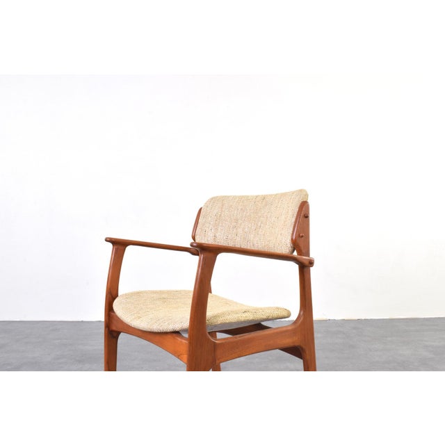 Beige Teak Dining Chair by E. Buch for O.D. Møbler, Denmark, 1960s For Sale - Image 8 of 12