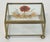 Vintage Pressed Flower Glass and Brass Lidded Display Box For Sale - Image 4 of 7