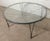 Metal Table w/ Glass Top For Sale - Image 4 of 5