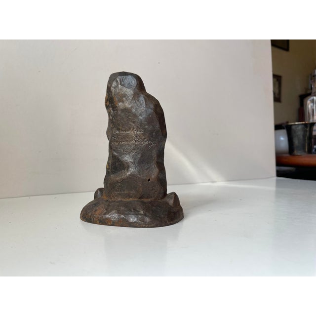 Antique Runestone Desk Ornament in Cast Iron, 1894 For Sale - Image 3 of 7