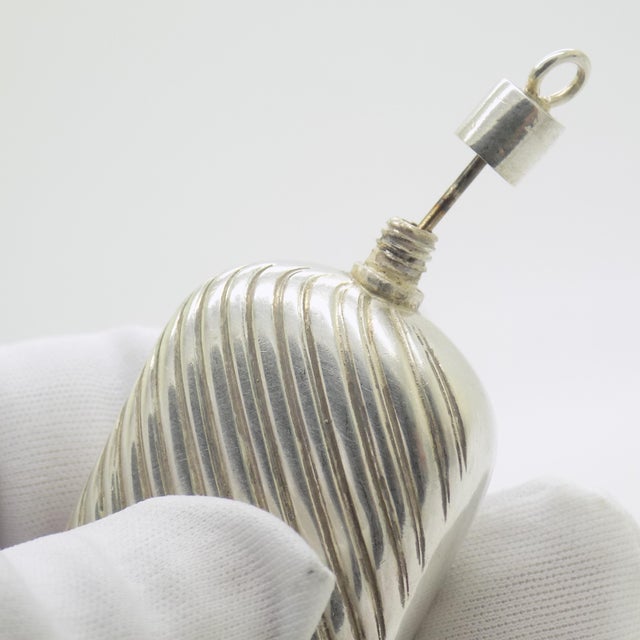 Vintage Italian Handmade Silver 800 Miniature Perfume Bottle, 1970s For Sale - Image 6 of 11