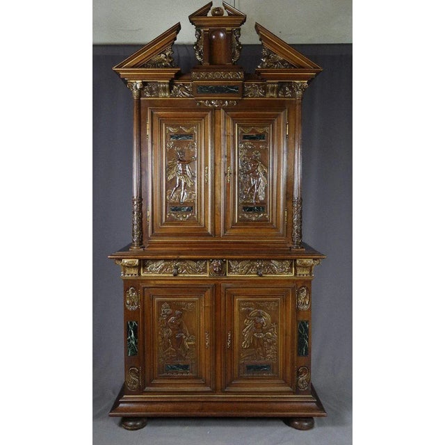 Renaissance Style Carved Walnut Buffet For Sale - Image 13 of 13