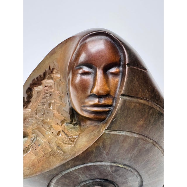 Late 20th Century Robert Dale Tsosie "Amazing Dreams" Limited Edition Bronze Pueblo Sculpture 7/35 For Sale - Image 4 of 14