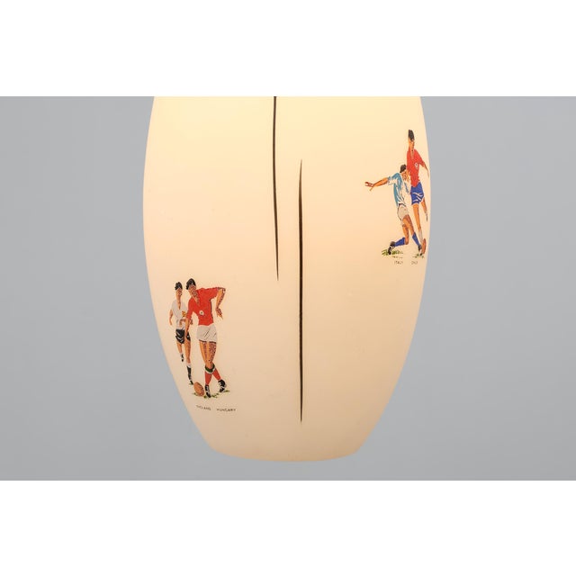 Mid-Century Modern Collector's Pendant Lamp Commemorating the 1962 Fifa World Cup in Chile, United Kingdom, 1960s For Sale - Image 3 of 13