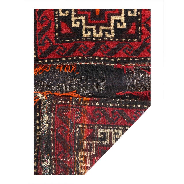 Traditional Vintage Persian Hand Knotted Shiraz Saddle Bag For Sale - Image 3 of 3