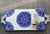 This vintage Bombay Company blue and white ceramic Chinoiserie serving platter (or tray) features elegant scrolled handles...