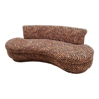 1960s Adrian Pearsall Comfort Designs Tiger Reupholstered Cloud Sofa For Sale