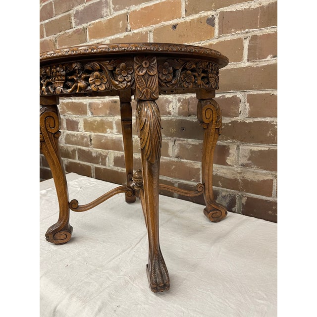 Mid 20th Century French Louis XV Carved Side Table For Sale - Image 4 of 4
