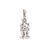Finely detailed vintage 'See No Evil' Monkey charm crafted in 18k white gold. 20 round brilliant cut diamonds total an...