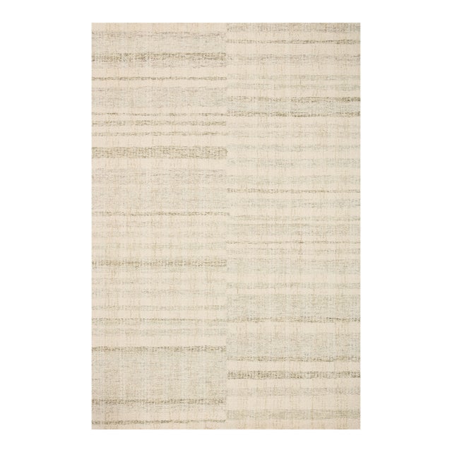 Chris Loves Julia x LoloiChris Natural / Sage 5'-0" x 7'-6" Area Rug For Sale