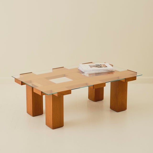 Italian Post Modern Glass Coffee Table, 1970's For Sale - Image 4 of 8