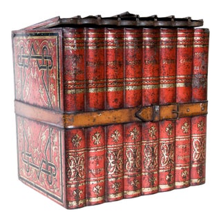 Early 20th Century Huntley & Palmers English Biscuit Tin Box For Sale