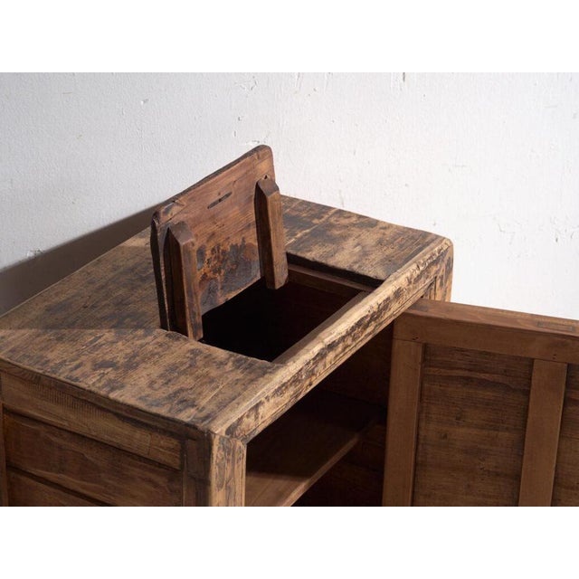 Low Chinese Shanxi Side Cabinet in Elm For Sale - Image 4 of 11